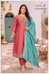 Plus Badra By Aanchi Vichitra Silk Kurti With Bottom Dupatta